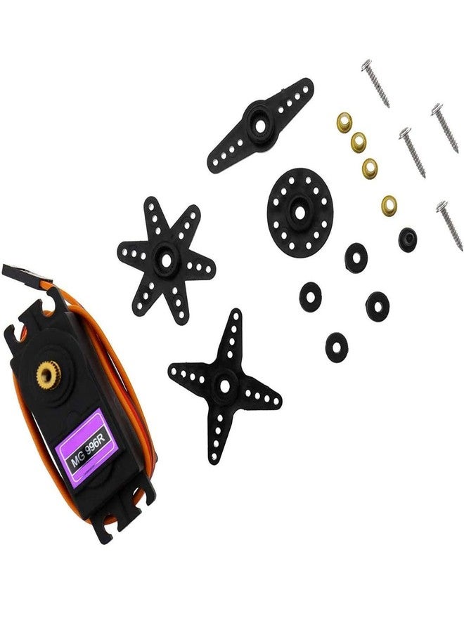 REES52® 360° MG996R Servo Motor | MG996 Servo Motor | Metal Gear Servo High Torque Digital Servo with Arm Horn | 360 Degree Servo Motor Robot Servo for Futaba - Image 1